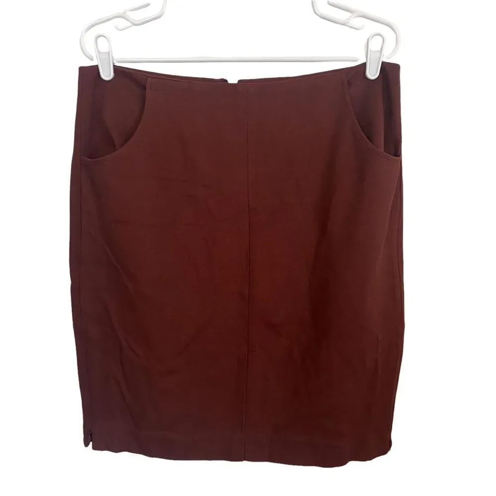 Cabi‎ A-line Currant Boss Skirt Slash Pockets Slit Sz 10